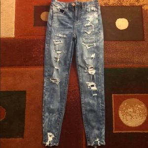 American eagle skinny, high rise jeans.